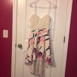 High Low Dress,lace back with zipper Wore once